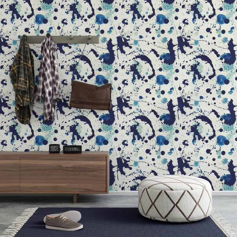 MINDTHEGAP Wandtapete Splatters WP20184 Mural Abstract Blau Non-Woven Breite: 300 cm, Höhe: 52 cm - Bild 2