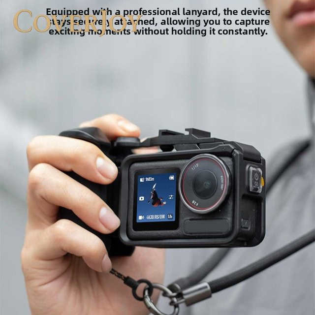 CoverJoy Kameragriff für DJI Osmo Action 6, 5Pro, 4 und 3 mit Auslöser in Schwarz - Bild 1