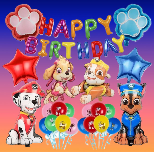 Paw Patrol Ballons, 36-teiliges Set, Niedliche Welpen-Humanoid-Ballons - Bild 1