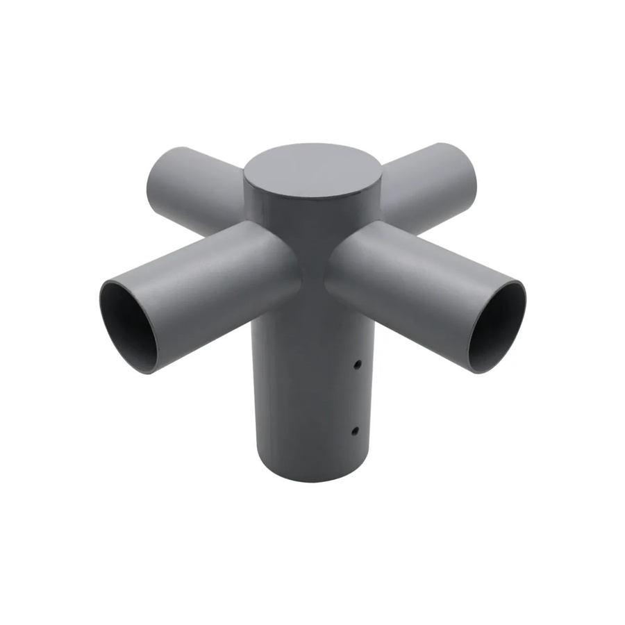 ENOVALITE Straßenleuchten Adapter 4-fach aus Stahl, Grau, 80 zu 60mm - Bild 2