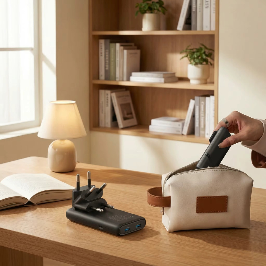 Deepartner 65W GaN Wandladegerät mit USB-C Schnellladung, Schwarz - Bild 3
