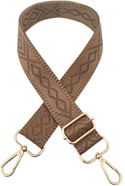 Schulter-/Crossbody-Gurt, 3,8 cm, Diamantbesetzt, kamelfarben, Unisex - Bild 1