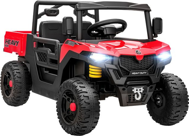AIYAPLAY Elektrisches Kinder-UTV 12V Geländewagen, Rot, ab 3 Jahre - Bild 1