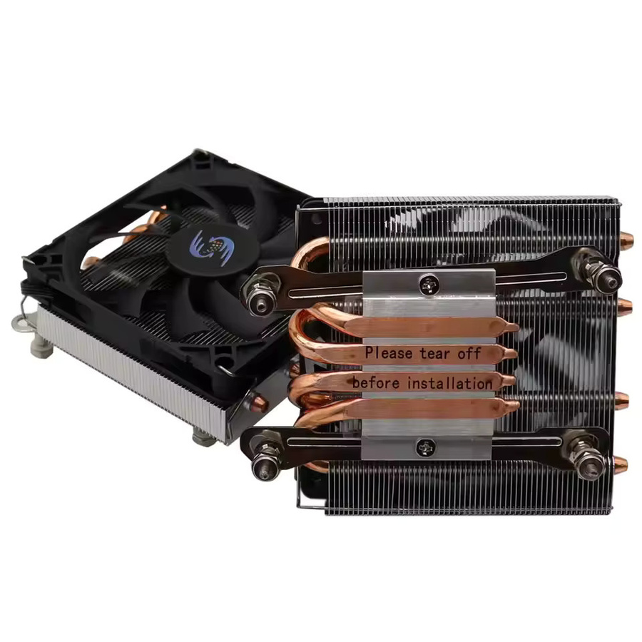 T.F.SKYWINDINTL Low-Profile CPU-Kühler mit leisem PWM-Lüfter und 4 Heatpipes in Schwarz für AM4 und LGA1700/1200/115x ITX-Gehäuse - Bild 3
