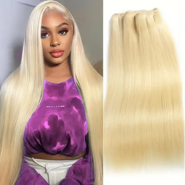 Cecycocy Haarbündel, Honigblond, glatt, brasilianisches Remy-Echthaar - Bild 1