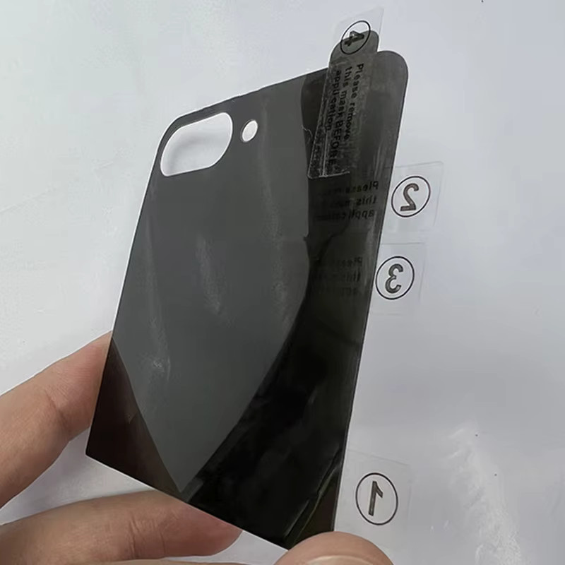Samsung Displayschutzfolie mit Anti-Spionage-Sichtschutz und gehärtetem Glas für Samsung Galaxy Z Flip 7, 6 und 5 5G, vollständige Rückseite und Displayabdeckung - Bild 2