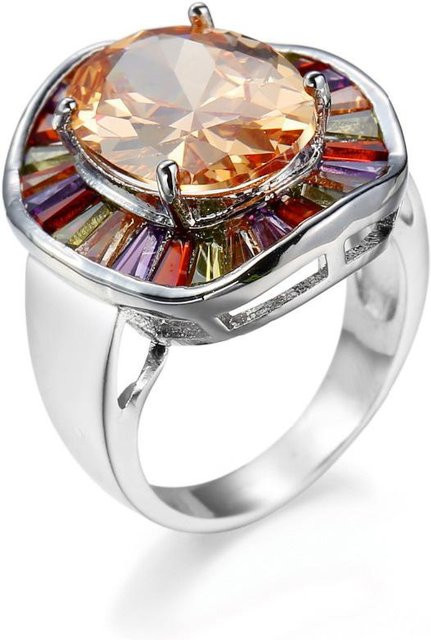 Wucifang Jewelry Ring, 925 Silber, Bunt, Zirkonia, Damen - Bild 1