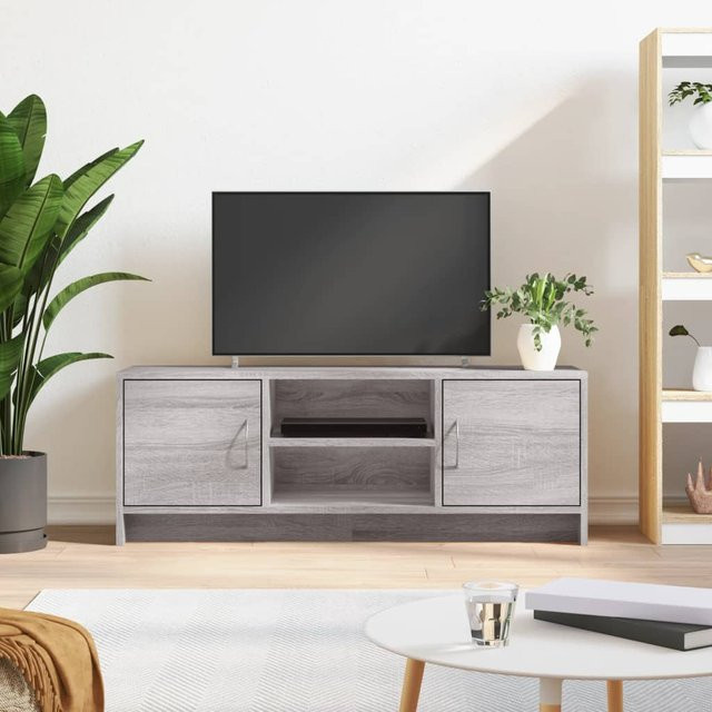 vidaXL TV-Schrank Lowboard in Grau Sonoma, B/T/H: 102 x 30 x 37,5 cm - Bild 3