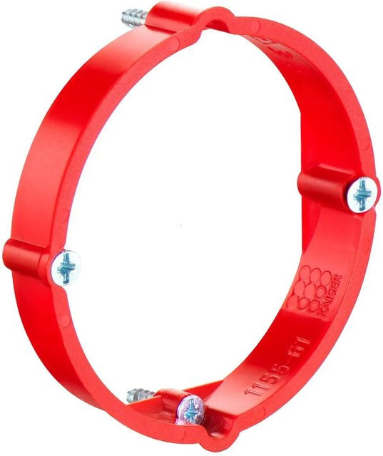 Kaiser Putzausgleich-Ring 1155-61 Rot, 25 Stück, Durchmesser: 60 mm, Höhe: 12 mm - Bild 1