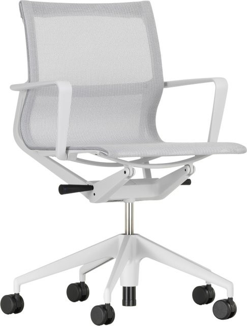 Vitra Physix Bürodrehstuhl mit Fünfstern Untergestell in Grau aus High-Tech-Textil - Bild 1