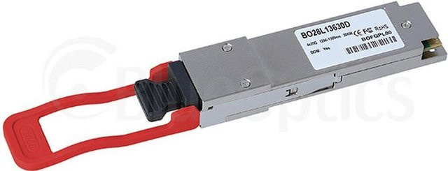 BlueOptics BO28L13630D QSFP28 Transceiver kompatibel mit Palo Alto Networks PAN-QSFP28-100GBASE-ER4, 100GBASE-ER4L, Singlemode Fiber, LC-Duplex, 1310nm, 30KM, Farbe: Silber - Bild 1