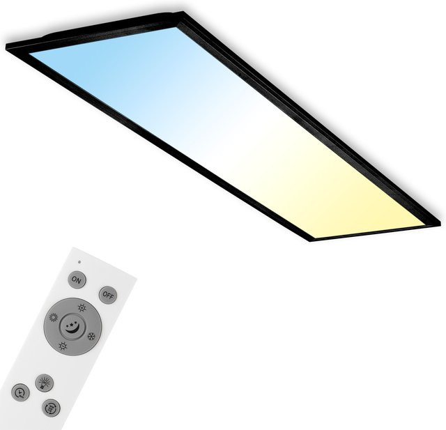 BRILONER LED Decken-Panel in Schwarz mit dimmbarer Farbtemperatursteuerung und Fernbedienung - Bild 1