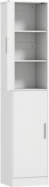 HOMCOM Badezimmerschrank aus Spanplatte und MDF in Weiß, H x B x T: 180 x 35 x 40 cm - Bild 1