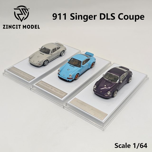 Zincit 911 Singer DLS & DLS Coupe, Modellauto, 1:64, Lila / Blau / Creme-Aprikot - Bild 1