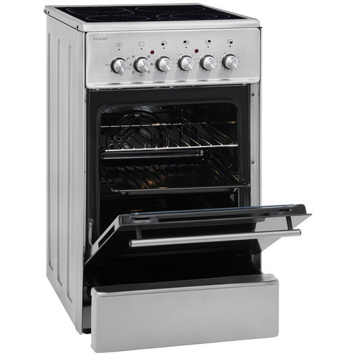 Exquisit Elektro-Standherd ECM 8-4.1 BZ Inox in Silber mit Glaskeramikkochfeld und 47 l Backofenvolumen - Bild 3