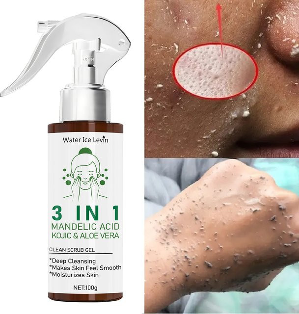 Water Ice Levin 3-in-1 Scrub Gel mit Mandelsäure, Kojic Acid und Aloe Vera - Bild 1