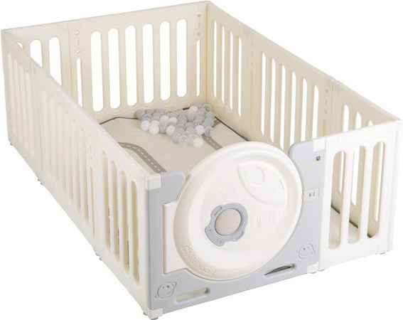 Moni Laufstall Cubby Land Laufgitter mit Spielmatte und 50 Bällen in Beige