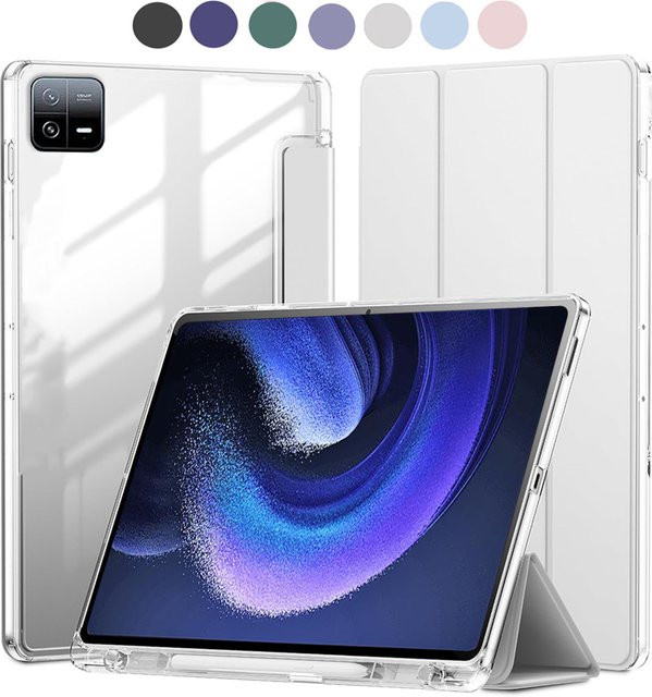 Chenxiaotong Schutzhülle für Xiaomi Pad 6 und Pad 6 Pro 11 Zoll 2023, TPU Hybrid Case mit transparenter Rückseite, Farbe: Transparent/Blau - Bild 1