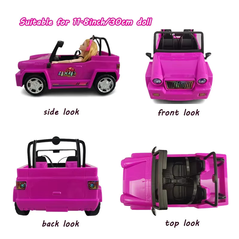 KIEKA Modisches Puppenfahrzeug SUV Reise-Jeep, Rosa / Pink, ab 3 Jahre - Bild 5