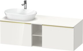 Duravit Waschtischunterschrank D-Neo in Weiß Hochglanz mit 2 Türen und internen Regalen, Wandmontage - Bild 1
