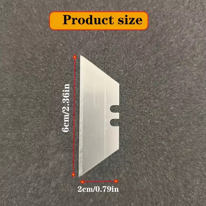 10-teiliges Trapezschneidmesser Set aus Metall in Silber mit austauschbaren Allzweckklingen für DIY-Anwendungen - Bild 5