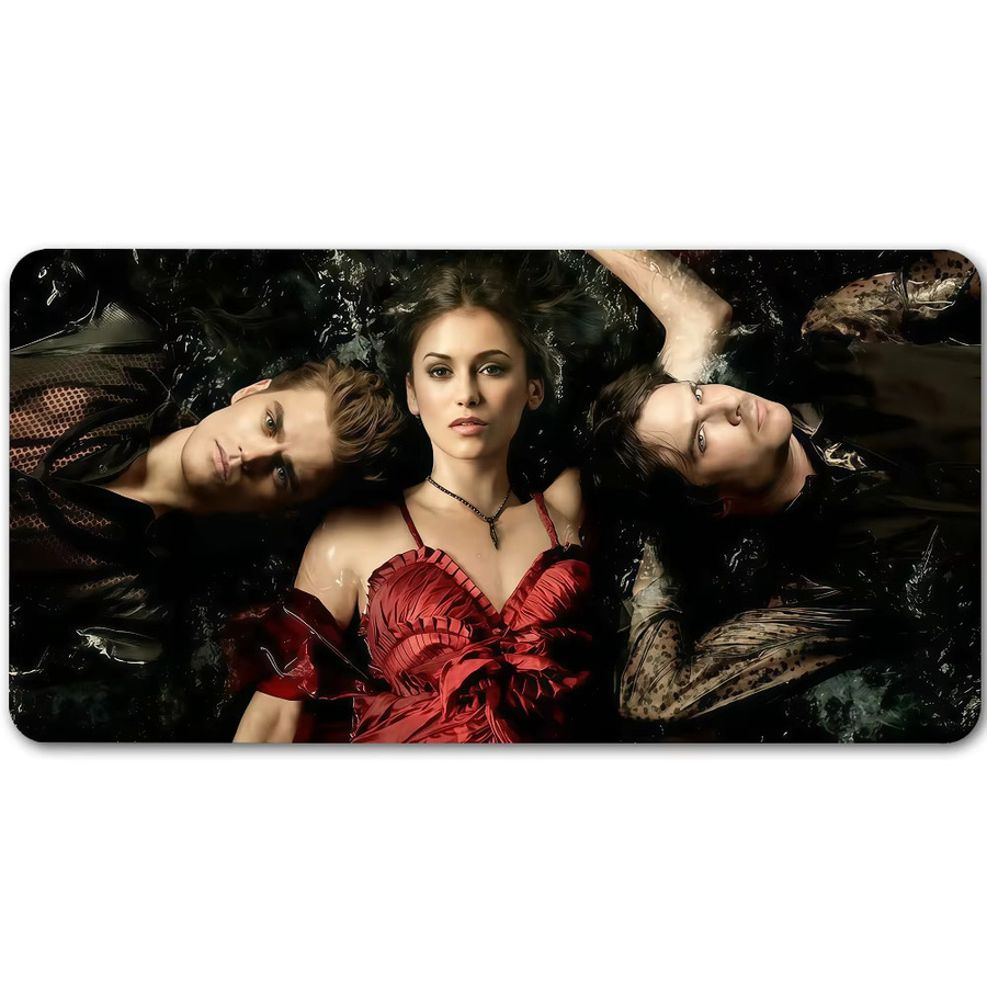 Gaming Mauspad The Vampire Diaries Damon Salvatore Motiv, rutschfeste Schreibtischunterlage mit Gummikante, Multicolor - Bild 7