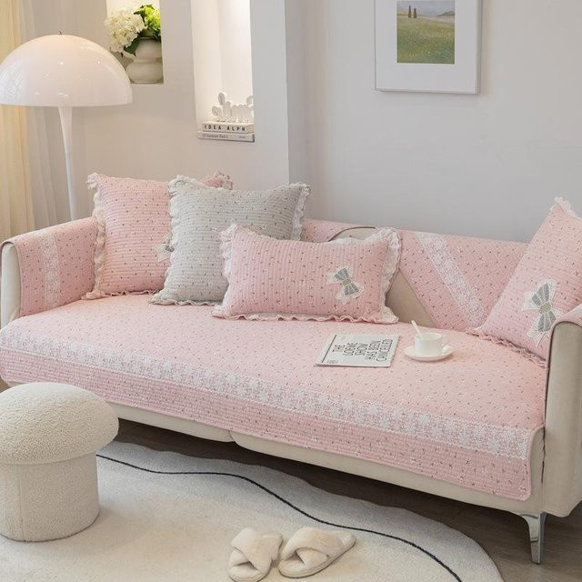 Super Six Anti-Rutsch Sofakissen aus reiner Baumwolle mit Blumenmuster, B/B: 70 x 70 cm - Bild 1