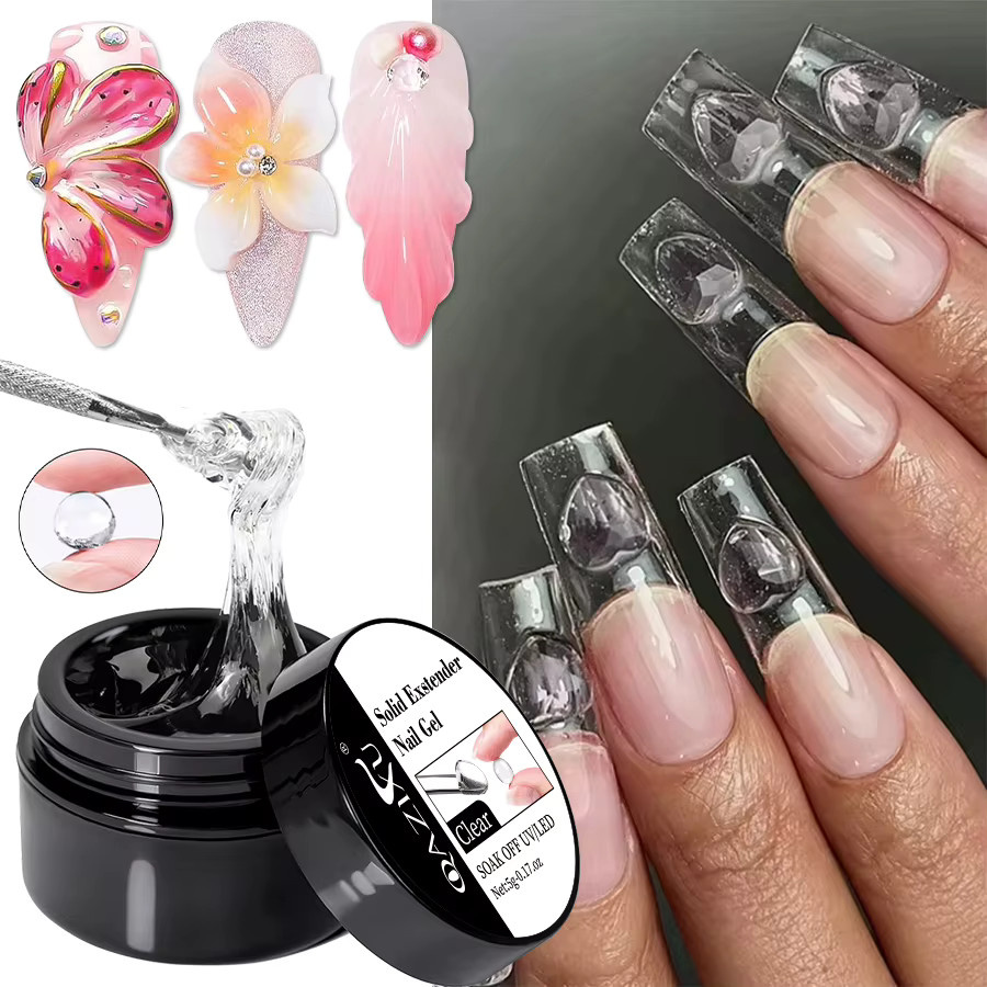 QAZIXU Nail Art Hard Gel, Clear, Glänzend - Bild 3