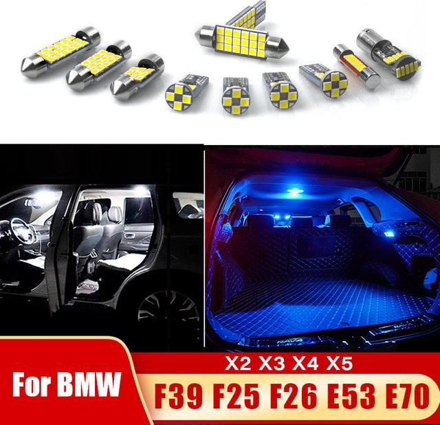 YaLumei LED Innenbeleuchtung für BMW X2 X3 X4 X5 F39 F25 F26 E53 E70 als Leseleuchte und Schminkspiegel-Stammlicht Zubehör - Bild 1