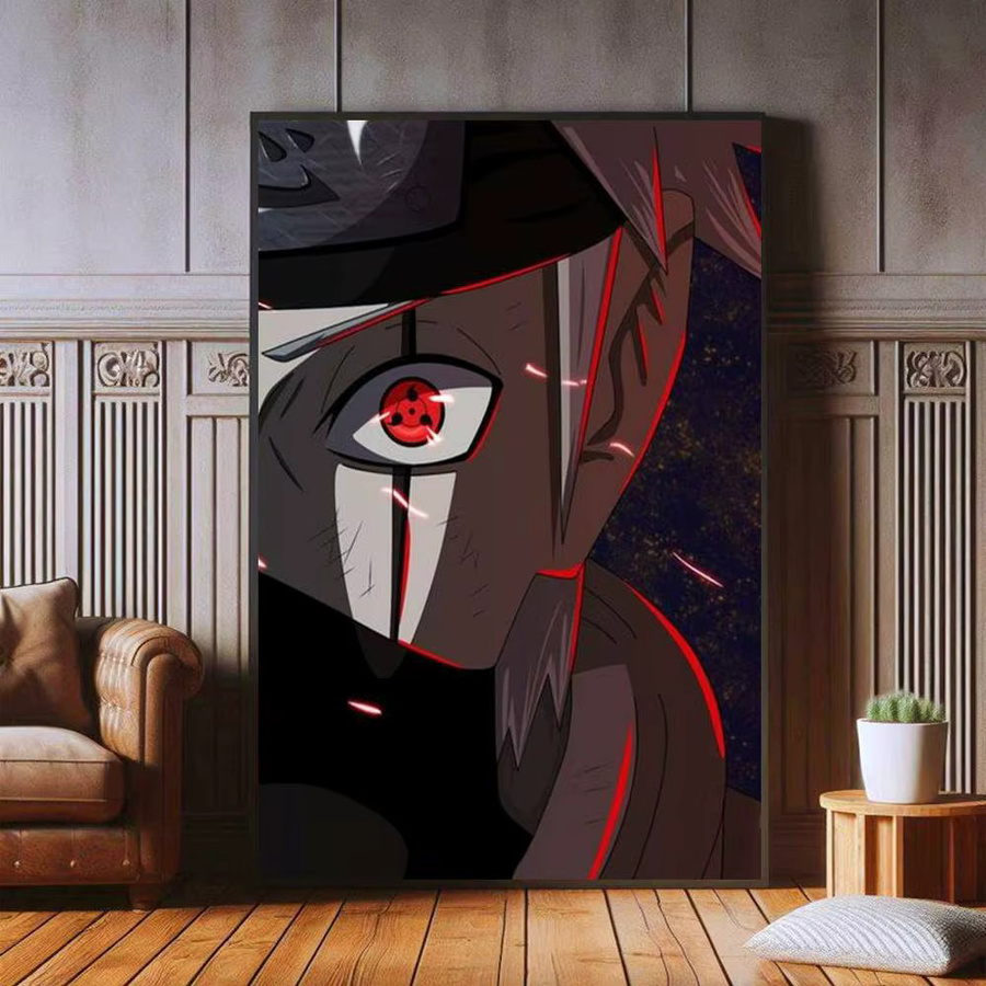 Selbstklebendes Wandkunst-Poster aus Leinwand mit Naruto Hatake Kakashi Motiv in Mehrfarben - Bild 5