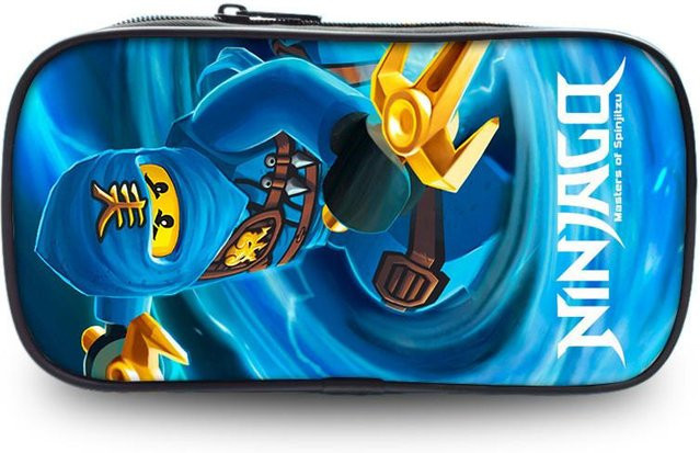 SolaceStone Ninjago Federmäppchen für Kinder aus Polyester in Gold und Blau - Bild 1