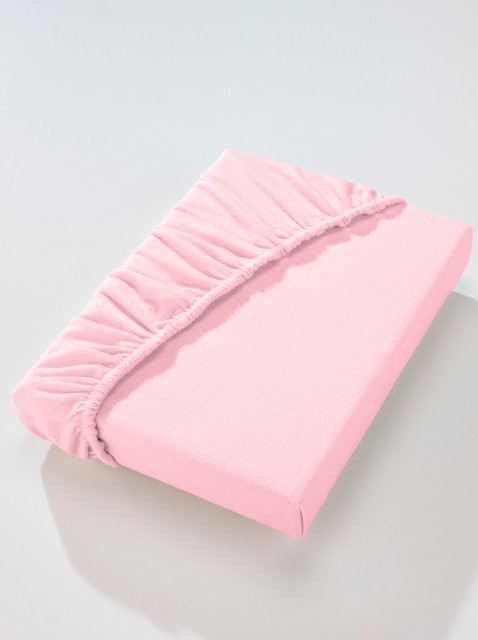 Dormisette Betttuch aus Feinbiber in Pink, 100% Baumwolle, B/T: 100 x 200 cm - Bild 1
