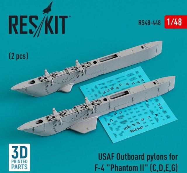 ResKit Models USAF Outboard pylons for F-4 Phantom II (C,D,E,G), 2-teiliges Set - Bild 1
