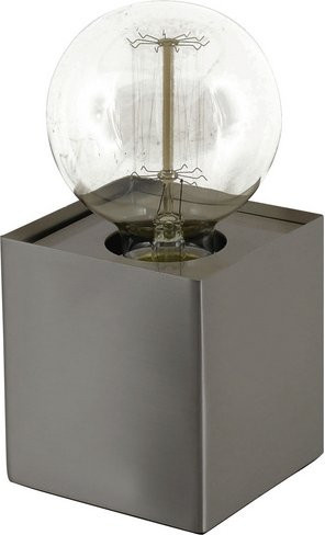 Näve Tischleuchte Carlie in Silber mit E27 Fassung, Höhe: 9 cm - Bild 1