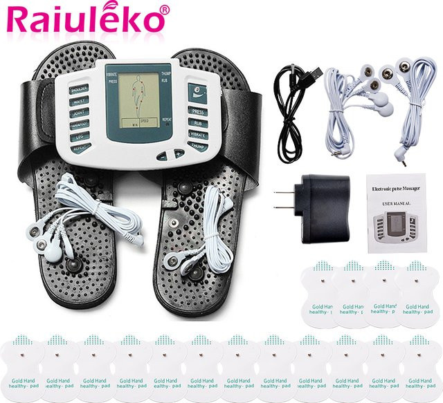 Raiuleko Puls-Körpermassagegerät, Zweikanaliges Niederfrequenz-Akupunkturgerät, Unisex - Bild 1