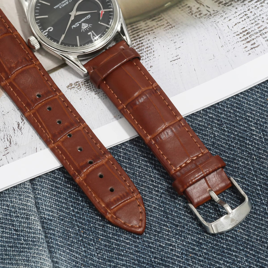 HEIMDALLR Armbanduhr, Handaufzug, 38 mm, Leder, Schwarz, Herren - Bild 3