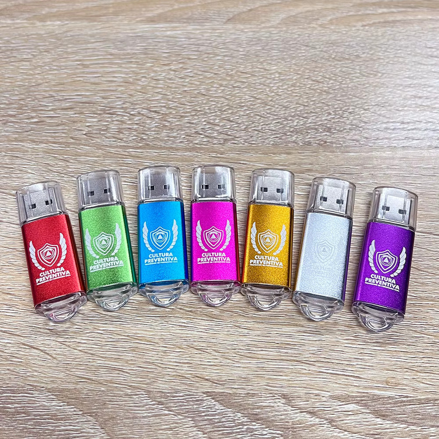 50 Stück oeny Metall USB-Stick USB 2.0 Flash-Laufwerk in Multicolor mit individueller Logoprägung - Bild 1