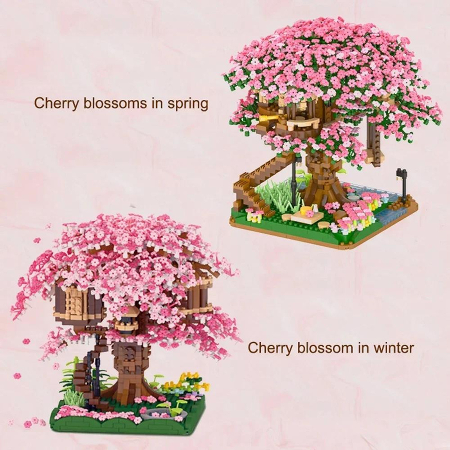 Linyi toy Kirsche Blüte Baum Bausteine aus Kunststoff - Bild 4