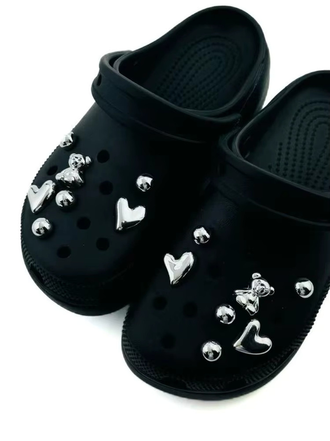 FHLDING Schuh Charm Set, Silber, Bär Herz Form - Bild 7