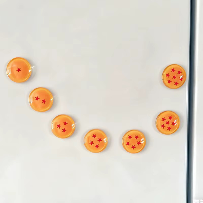 Bandai Dragon Ball Kühlschrankmagnete Runde Anime Cartoon Magnete in Weiß für Büro und Küche - Bild 3