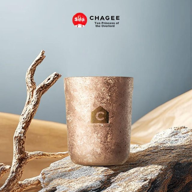 CHAGEE Titanbeschichtete Kaffeetasse in Gold, doppelwandiger Wasserbecher mit Deckel - Bild 1