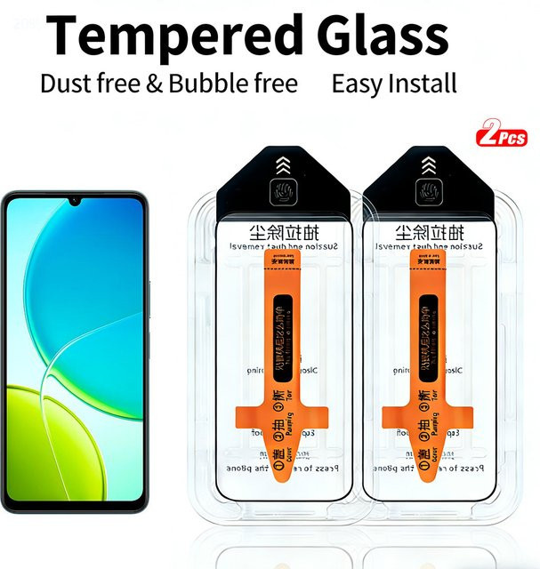 2 Stück HD-Hartglas Displayschutzfolie für Vivo Y05 Y04 Y29 Y29S Y39 Y19S in Transparent - Bild 1