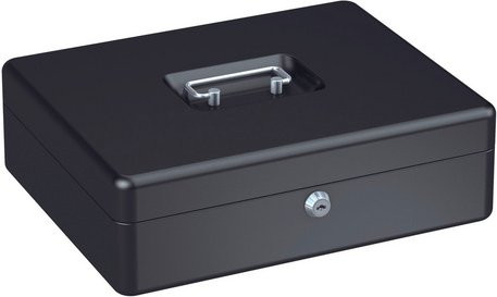 BASI Geldkassette GK 10XL Schwarz aus Stahl, H: 9,0 cm, B: 30,0 cm, T: 24,0 cm - Bild 1