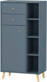 Schildmeyer Highboard Bjarne in Blau, B/H/T: 33 x 113,4 x 60,2 cm - Bild 1