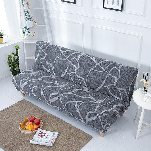 Elastischer und rutschfester Sofabezug für Haustiere, armloser Stretch-Schutzbezug in Grau, Breite: 120-150 cm - Bild 1