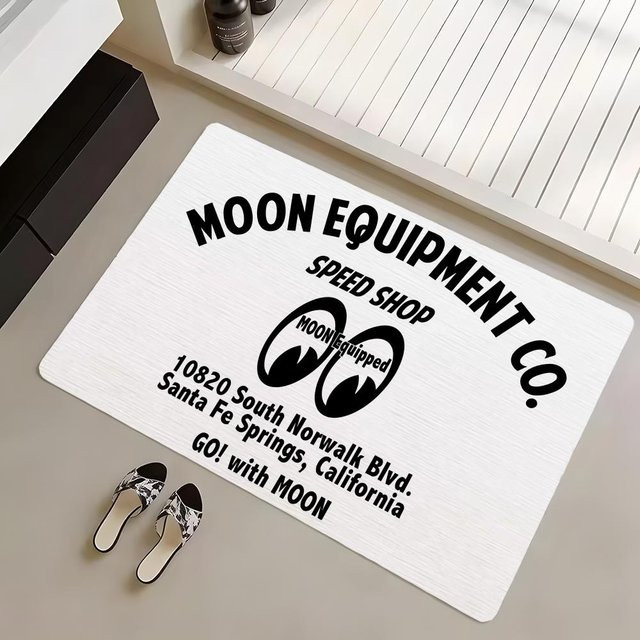 Schnelltrocknende Bodenmatte aus Diatomeenerde von M-Mooneyes in Weiß, rechteckig und multifunktional - Bild 1
