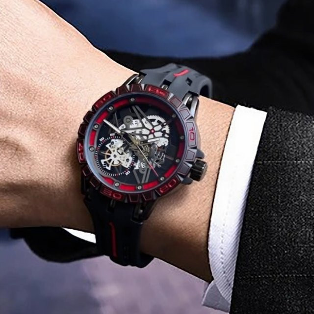 STARPERISH Armbanduhr Quarz, Kautschukband, 49 mm, Schwarz, Herren - Bild 1