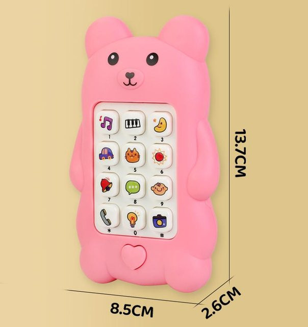 Niedriger Bär Baby Telefon Spielzeug, Musik, mit Lichtern, ab 3 Jahre - Bild 1