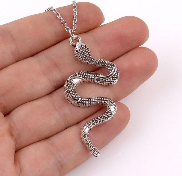 YIRAN Jewelry Halskette Schlange, Edelstahl, Silber, 60cm, Damen - Bild 1