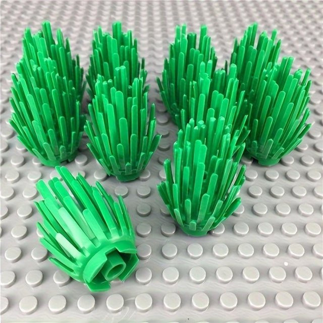 MagicMonkey Moc Ziegel Pflanze Stachelige Bush, Bausteine, 10-teiliges Set, grün - Bild 1